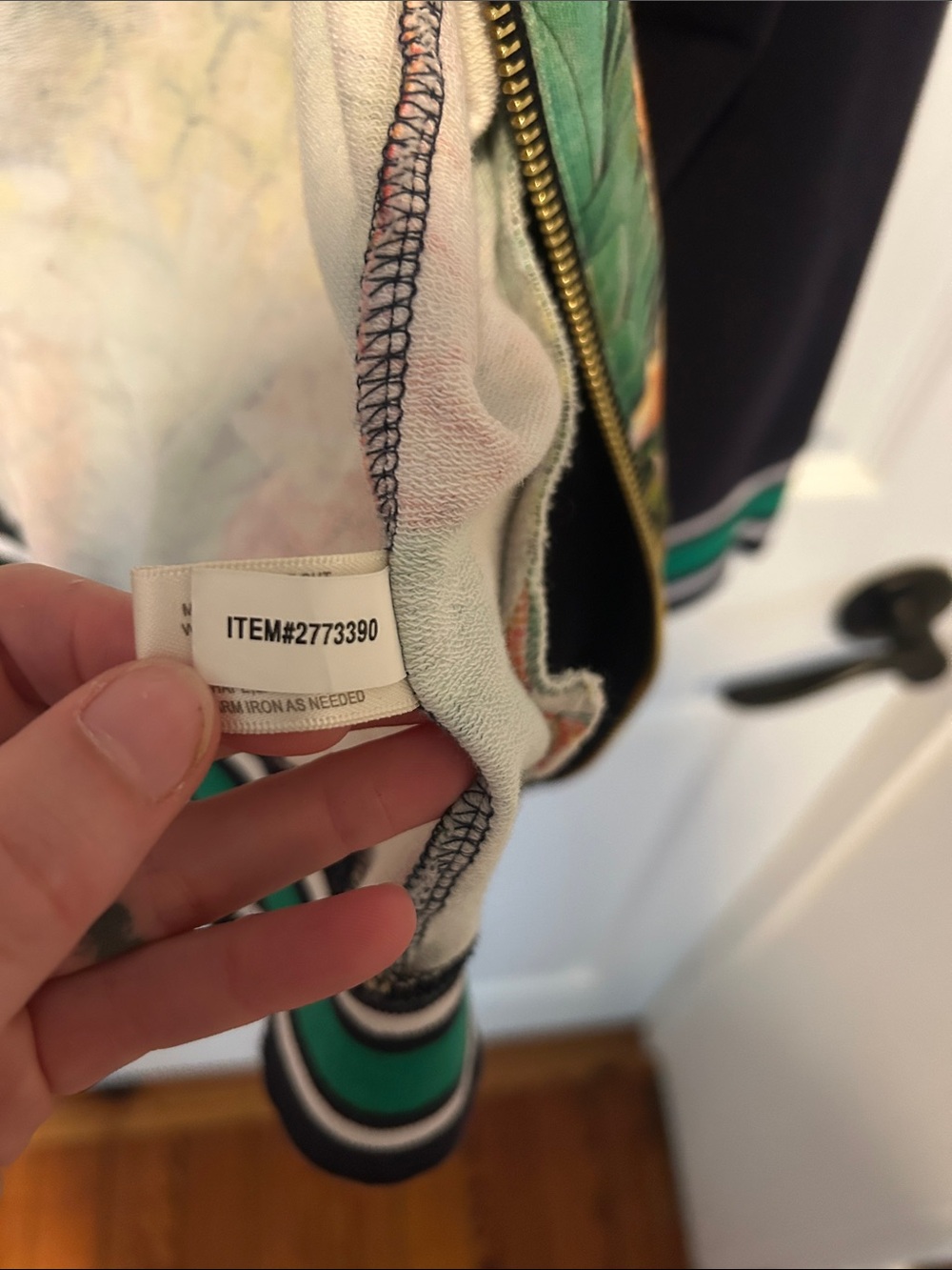 Boston Proper Bomber Jacket with Tropical Pineapple Print - Picture 8 of 9